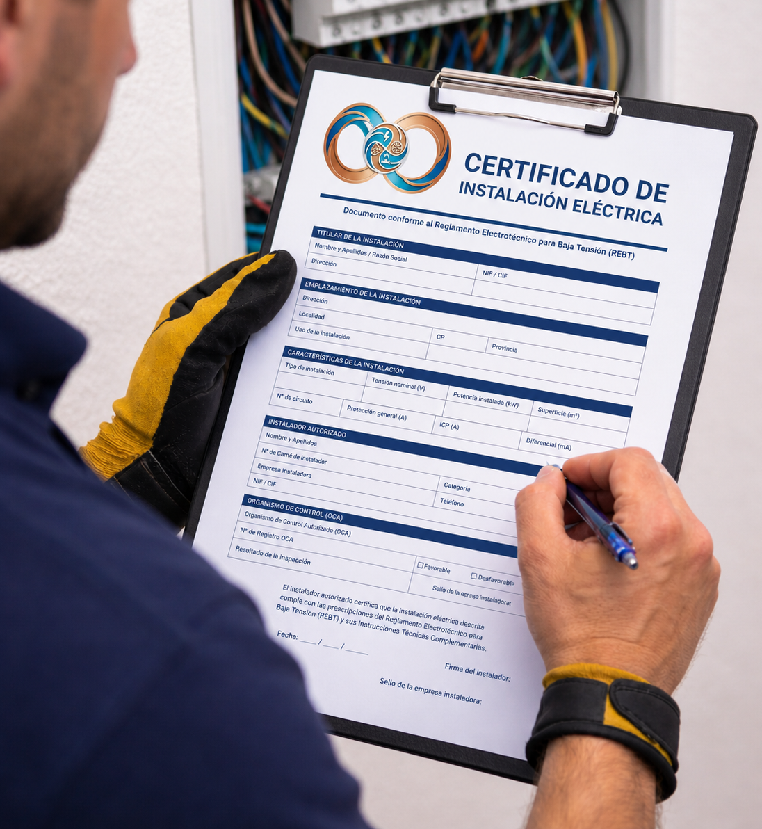 Boletín eléctrico y certificado