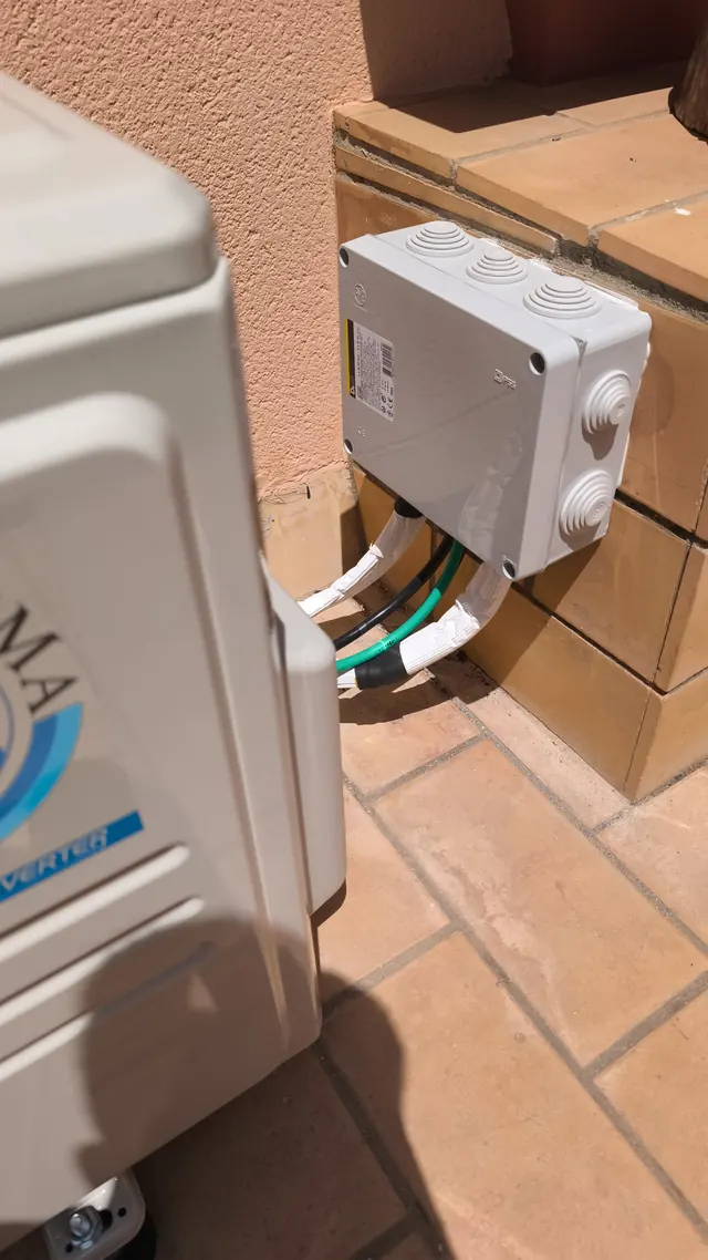 Detalle de conexiones después en climatización 2x1